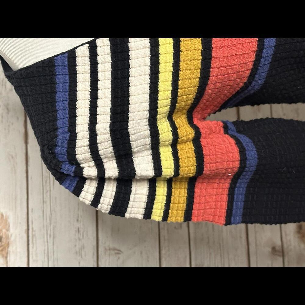 Free People multicolored Gidget sweater striped V-neck minidress Size XS - Picture 3 of 6